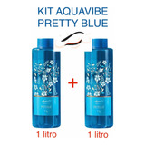 Kit C 2: Colônias Avon Aquavibe Pretty Blue - 1 Litro Cada