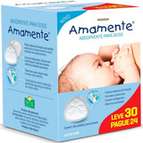 Kit C 2 Absorvente Seios Amamente Diurno 30un Premium