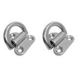 Kit C 2 Alça Articulada Com Base Fixaem Inox Amarração Cabo
