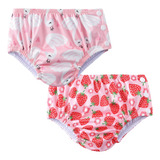 Kit C 2 Biquini Com Fralda Piscina Bebê Menina Acqua Di Mare