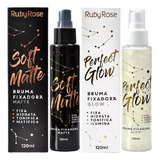 Kit C 2 Bruma Fixadora Ruby Rose Matte E Glow
