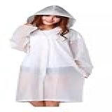 KIT C 2 Capa De Chuva Transparente Impermeável Grossa Capuz Adulto