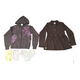 Kit C 2 Casacos Menina 3 Calcinhas 12 Anos novo