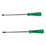 Kit C 2 Chave Fenda philips Longa 1 4×10 25cm vanadium