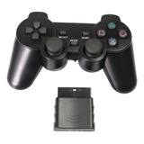 Kit C  2 Controles Sem Fio Para Playstation 2 Ps2 Ps1 Manete
