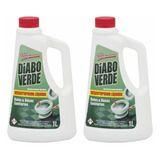 Kit C 2 Desentupidor Liquido De Ralo Vaso Pia Diabo Verde 1l