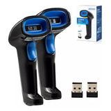 Kit C 2 Leitor De Código Barra Laser Wireless De Mão Sem Fio