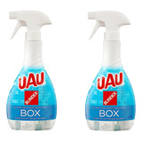 Kit C 2 Limpa Box Gatilho 450ml Blindex Tira Manchas Uau