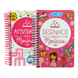 Kit C 2 Livros Menina 365 Atividades 365 Desenhos Para Colorir Pé Da Letra