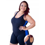 Kit C 2 Maiôs Macaquinho Hidroginástica Plus Size 2 Touca