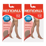 Kit C 2 Meias Kendall 7 8 Sem Ponteira Média Compressão