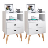 Kit C 2 Mesa De Cabeceira Retrô Dream Plus Varias Cores