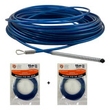 Kit C 2 Passa Fio Guia Sonda Profissional Puxa Alma Aço 15m