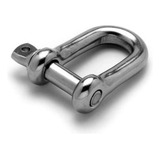 Kit C 2 Pçs Manilha Reta 1 4 M6 Aço Inox 316 100kg Náutica