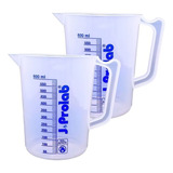 Kit C  2 Peças Jarras Graduada Pp Silkscreen C  Alça 600ml