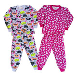 Kit C 2 Pijama Infantil Inverno Frio Menina Longo 202020 2