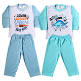Kit C 2 Pijama Infantil Inverno Frio Menino Longo 201312 2