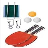 Kit C 2 Raquetes Tênis De Mesa Ping Pong   Bolinhas E Rede