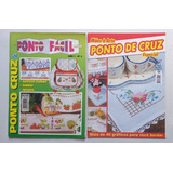 Kit C/2 Revistas Ponto Fácil - Mãos À Arte Ponto De Cruz 