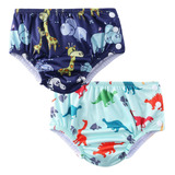 Kit C 2 Sunga Com Fralda Piscina Bebê Menino Acqua Di Mare