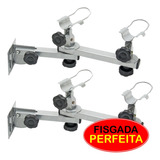 Kit C 2 Suporte P 2 Varas Com Fixação Borda P Barco lancha
