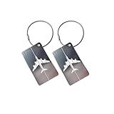Kit C 2 Tags De Mala De Viagem Com Alça De Aço Identificador De Bagagem De Avião Etiqueta De Identificação De Bagagem Prata