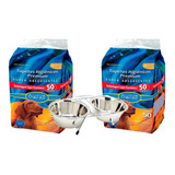 Kit C 2 Tapetes Higiênicos 50 Un Chalesco Comedouro Duplo
