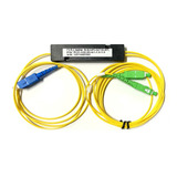 Kit C 2 Unid Splitter Box Modular Balanceado Fibra Óptica Sm Plc 1x2 Sc upc Entrada Sc apc Saída Nf 
