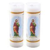 Kit C 2 Velas Votiva 7 Dias São Judas Tadeu Emb Em Pvc