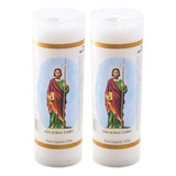 Kit C 2 Velas Votiva 7 Dias São Judas Tadeu Emb Em Pvc
