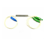 Kit C 20 Unid Mini Splitter Balanceado Fibra Óptica Sm Plc 1x2 Sc upc Entrada Sc apc Saída Nf 