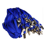 Kit C 200 Cordão Porta Crachá Clips Garra Jacaré Suporte