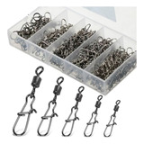 Kit C 200 Snap Destorcedor Com Girador Pesca Engate Rapido