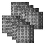 Kit C 24 Placas Piso Pastilhado 50x50cm Preto 100 Borracha