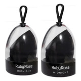 Kit C 2un De Esponja Ruby Rose Midnight Chanfrad Cor preto