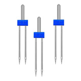 Kit C 3 Agulhas Duplas Para Máquina Doméstica