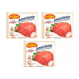 Kit C 3 Amaciante De Carne Com Tempero 1kg Kitano