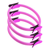 Kit C 3 Anéis De Pilates Yoga Arco Tonificador Flexível Cor Rosa