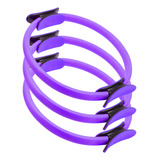 Kit C 3 Anéis De Pilates Yoga Arco Tonificador Flexível Cor Roxo