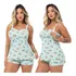 Kit C/3 Baby Doll Amamentação Pós Parto Short Maternidade 