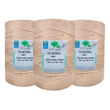 Kit C 3 Barbante Sisal 3mm Rolo 300 Metros Artesanato Apaeb