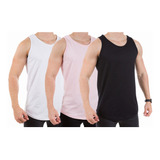 Kit C 3 Blusa Regata Camisa Masculina Long Line Super Basica