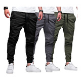 Kit C 3 Calças Masculina Jogger