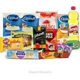 Kit C 3 Cesta Básica Completa Alimentos 16 Itens Premium