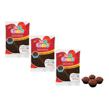 Kit C 3 Confeito Miçanga Crocante Chocolate 500g Mavalério