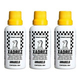 Kit C 3 Corante Líquido Pigmento Xadrez 50ml Amarelo