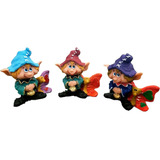 Kit C 3 Duende Dumy Amuleto Da Sorte Gnomo Decorativo