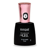 Kit C 3 Esmaltes Risque Diamond Gel Top Coat Fixador 9 5ml