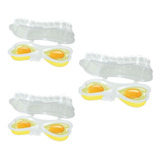 Kit C 3 Formas Para Ovo Omeleteira Microondas Cozinhar 2em1
