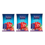 Kit C 3 Gelatina Sabor Morango Qualimax 1kg